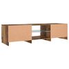vidaXL TV Cabinet with LED Lights Old Wood 140x40x36 cm Engineered Wood