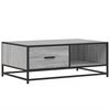 vidaXL Coffee Table Grey Sonoma 90x57x35 cm Engineered Wood and Metal