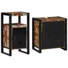 vidaXL Bathroom Furniture Set with Door 2 pcs Brown Solid Reclaim Wood