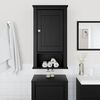 vidaXL Bathroom Wall Cabinet BERG Black 40x27x71.5 cm Solid Wood Pine
