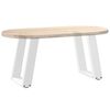 vidaXL Coffee Table Legs U-Shaped 2 pcs White 38x(42-43) cm Steel