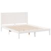 vidaXL Extra Long Bed Frame without Mattress White 140x220 cm Solid Wood