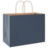 vidaXL Paper Bags 250 pcs with Handles Blue 32x17x25 cm