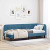 vidaXL Corner Bed Frame with Headboard Blue 80 x 200 cm Velvet