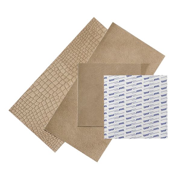 WallArt Leather Tiles Borret Sandy Beige 32 pcs