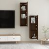 vidaXL Wall-mounted TV Cabinets 2 pcs Brown Oak 30.5x30x110 cm