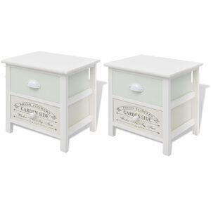 vidaXL French Bedside Cabinets 2 pcs Wood