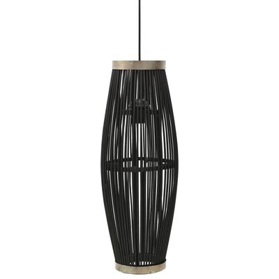 vidaXL Pendant Lamp Black Willow 40 W 27x68 cm Oval E27