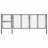 vidaXL Garden Gate Steel 400x125 cm Anthracite