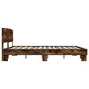 vidaXL Bed Frame without Mattress Smoked Oak 180x200 cm Super King