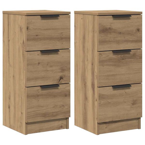 vidaXL Sideboards 2 pcs Artisan Oak 30x30x70 cm Engineered Wood