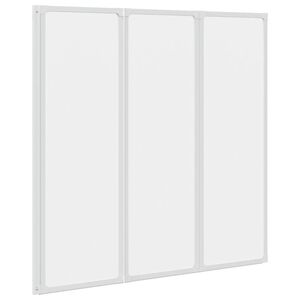 vidaXL Shower Bath Screen Wall 117 x 120 cm 3 Panels Foldable