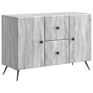 vidaXL Sideboard Grey Sonoma 89 x 34.5 x 60 cm Engineered Wood