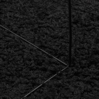 vidaXL Shaggy Rug PAMPLONA High Pile Modern Black 80x200 cm