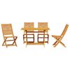 vidaXL Garden Dining Set Folding 5 pcs Brown Solid acacia wood