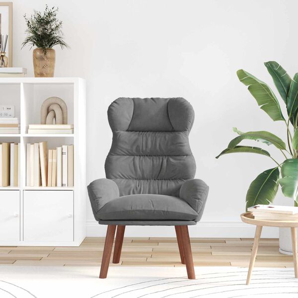 vidaXL Armchair Dark Grey 69 x 74 x 93 cm Velvet