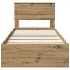 vidaXL Bed Frame with Drawer Artisan Oak 90 x 200 cm Engineered Wood