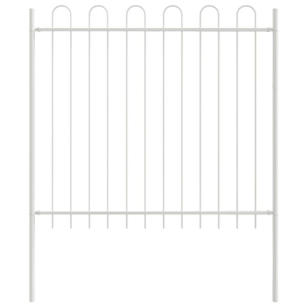 vidaXL Garden Fence Grey 3.4 x 0.6 m Powder-coated steel