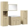 vidaXL 5 Piece Bathroom Furniture Set Sonoma Oak Engineered Wood