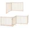 vidaXL Dog Gate with Door Foldable 10 Panels 800 cm Poplar Wood
