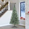 vidaXL Artificial Christmas Tree Snow Flocked with LED Light 240 cm