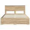 vidaXL Bed Frame with Drawer Sonoma Oak 140 x 200 cm Engineered Wood