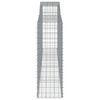 vidaXL Arched Gabion Baskets 9 pcs 400x50x140/160 cm Galvanised Iron