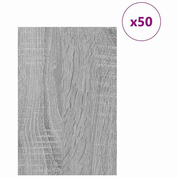 vidaXL Decor Panels 50 pcs Grey Sonoma 40 x 60 x 0.27 cm