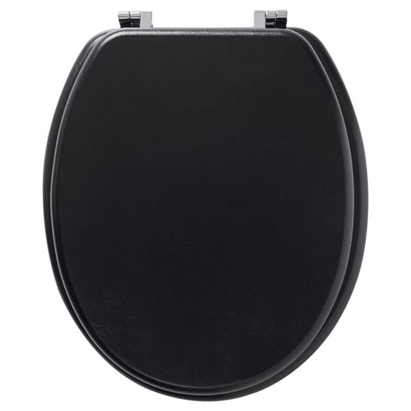 Tiger Toilet Seat Leatherlook MDF Black 252540746