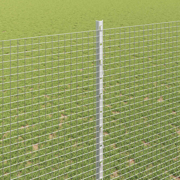 vidaXL Fence and Post Silver 1.6 x 25 m Steel