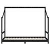 vidaXL Kids Bed Frame Black 90x190 cm Solid Wood Pine