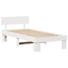 vidaXL Bed Frame with Headboard White 90 x 190 cm Solid Pine Wood