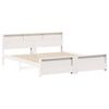 vidaXL Bed Frame with Headboard White 200 x 200 cm Engineered Wood