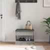 vidaXL Hall Bench with Cushion Concrete Grey 63 x 38 x 45 cm
