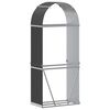 vidaXL Log Holder Anthracite 80x45x190 cm Galvanised Steel