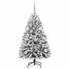 vidaXL Artificial Christmas Tree Green and White 120 cm PVC and Metal