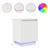 vidaXL Bedside Cabinets with LED Lights&nbsp;2 pcs White 38x34x50 cm