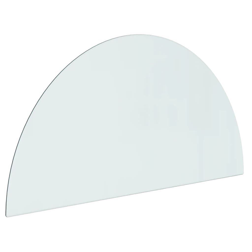 vidaXL Fireplace Glass Plate Half Round 1000x500 mm
