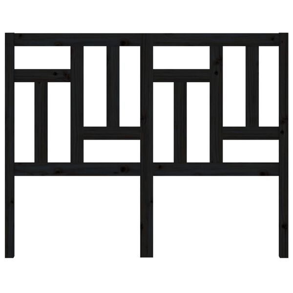 vidaXL Bed Headboard Black 205.5x4x100 cm Solid Wood Pine