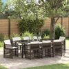 vidaXL Garden Dining Set 9 pcs Brown Powder-Coated Steel