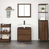 vidaXL 2 Piece Bathroom Furniture Set Brown Oak Engineered Wood