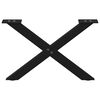vidaXL Coffee Table Legs X-Shaped 2 pcs Black 60x(30-31) cm Steel