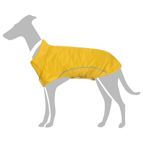 vidaXL Dog Raincoat with Reflective Strips Polyester Yellow M