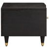vidaXL Coffee Table Black 80 x 50 x 40 cm Solid Mango Wood