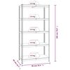 vidaXL 5-Layer Shelves 4 pcs Blue Steel&Engineered Wood