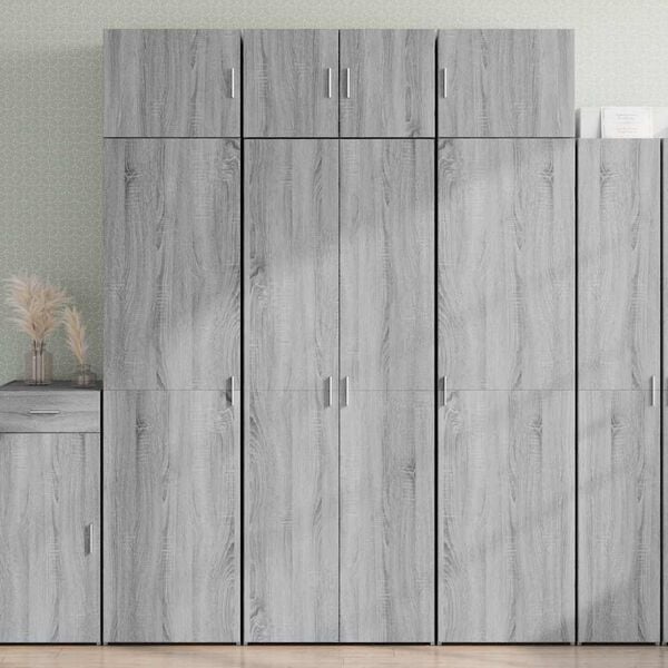 vidaXL Highboard Grey Sonoma 70x42.5x185 cm Engineered Wood