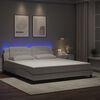 vidaXL Bed Frame with LED without Mattress "Zadar" White 180x200 cm