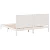 vidaXL Extra Long Bed Frame without Mattress White 180x220 cm Solid Wood