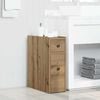 vidaXL Narrow Bathroom Cupboard with Wheels Artisian Oak Engineered Wood