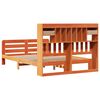 vidaXL Bookcase Bed without Mattress Wax Brown 150x200 cm King Size Solid Wood Pine